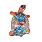 Colorful ceramic turtle figurine 