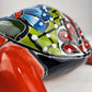 Talavera-Style Ceramic Turtle Figurine | Red-Orange & Multicolor Mexican Folk Art