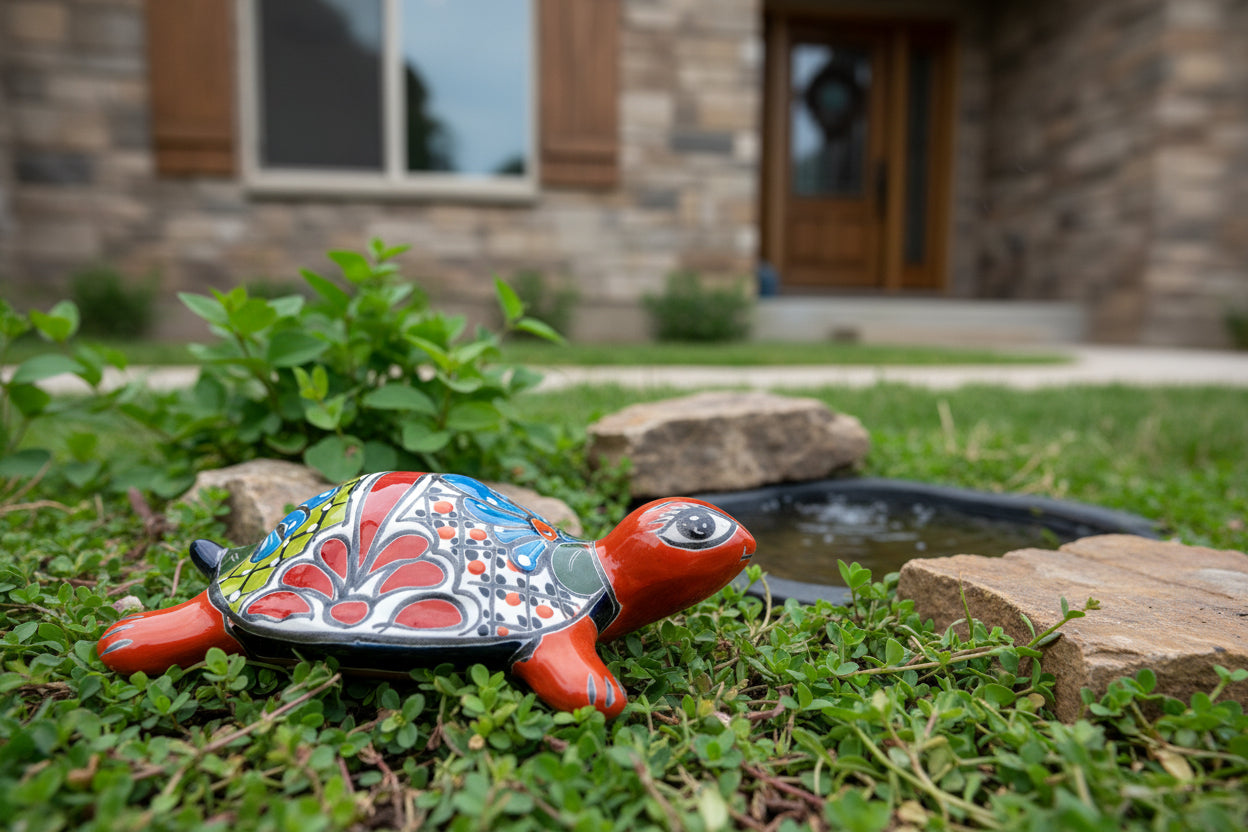 Decorative turtle with colorful patterns