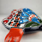 Talavera-Style Ceramic Turtle Figurine | Red-Orange & Multicolor Mexican Folk Art