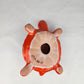 Orange Talavera-Style Ceramic Turtle Figurine 9.5" – Mexican Folk Art Décor
