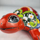 Orange Talavera-Style Ceramic Turtle Figurine 9.5" – Mexican Folk Art Décor