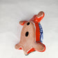 Red-Orange Talavera-Style Turtle Figurine 11" – Mexican Folk Art Décor