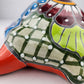 Red-Orange Talavera-Style Turtle Figurine 11" – Mexican Folk Art Décor