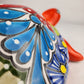 Red-Orange Talavera-Style Turtle Figurine 11" – Mexican Folk Art Décor