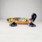 Blue & Orange Talavera-Style Gecko – Handcrafted Mexican Folk Art