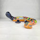 Blue & Orange Talavera-Style Gecko – Handcrafted Mexican Folk Art