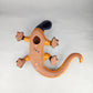 Blue & Orange Talavera-Style Gecko – Handcrafted Mexican Folk Art