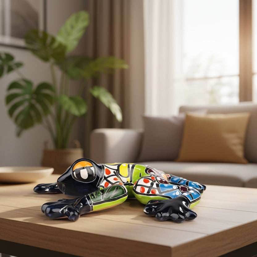 Colorful frog figurine