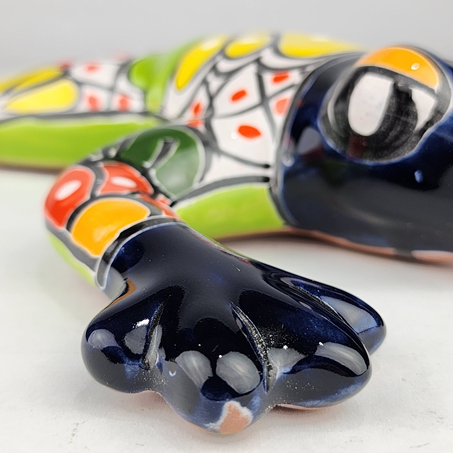 Blue Talavera-Style Frog – Handcrafted Mexican Ceramic Folk Art