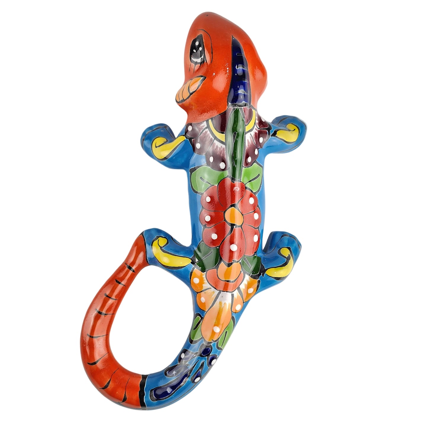 Colorful ceramic iguana
