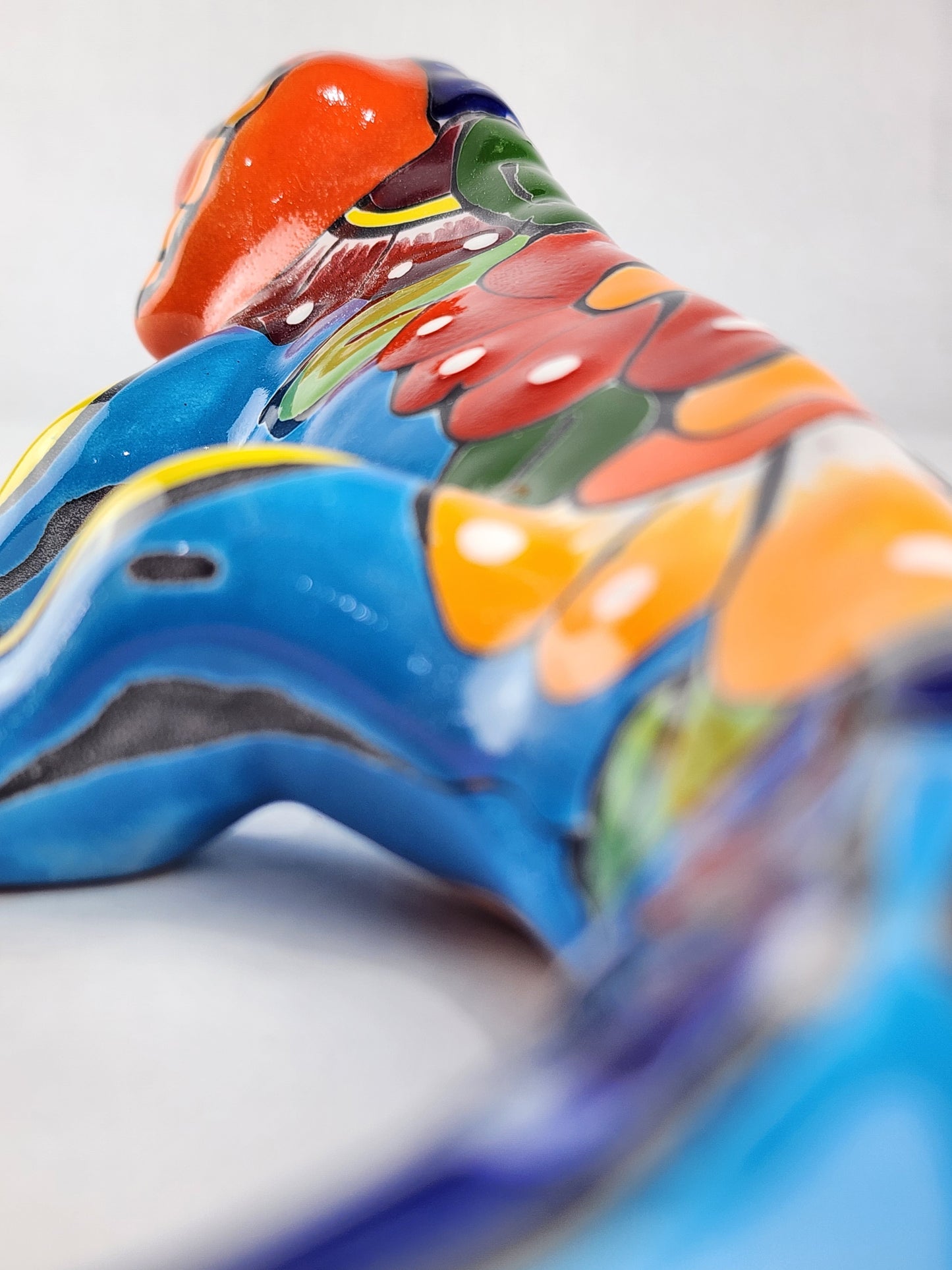 Talavera-Style Ceramic Iguana Wall Décor | Mexican Folk Art Accent