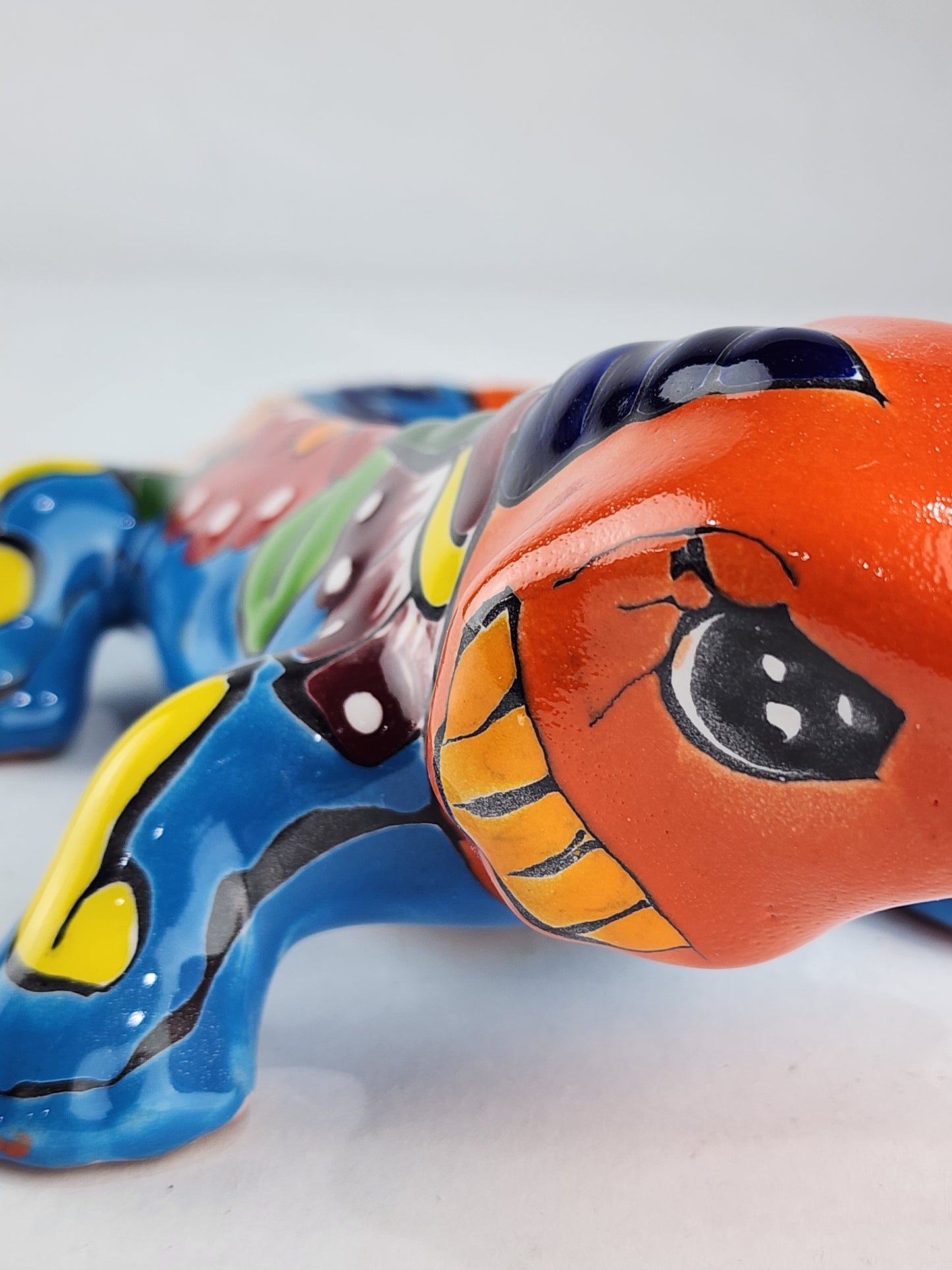 Talavera-Style Ceramic Iguana Wall Décor | Mexican Folk Art Accent