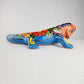 Talavera-Style Ceramic Iguana Wall Décor | Orange & Turquoise-Blue Mexican Folk Art