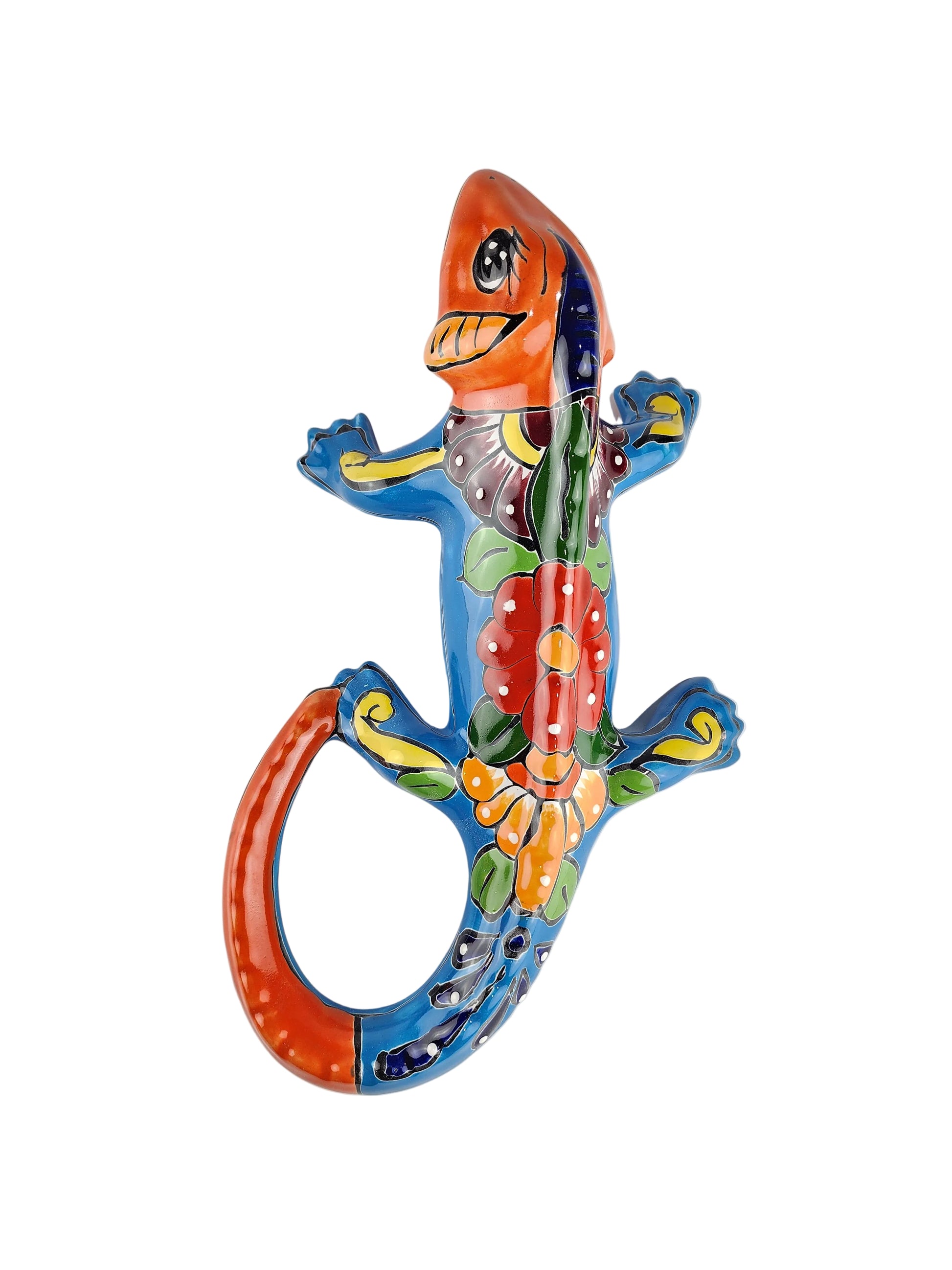 Colorful ceramic talavera iguana