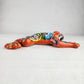 Orange Talavera-Style Frog – Handcrafted Mexican Folk Art Décor