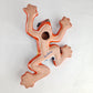 Orange Talavera-Style Frog – Handcrafted Mexican Folk Art Décor