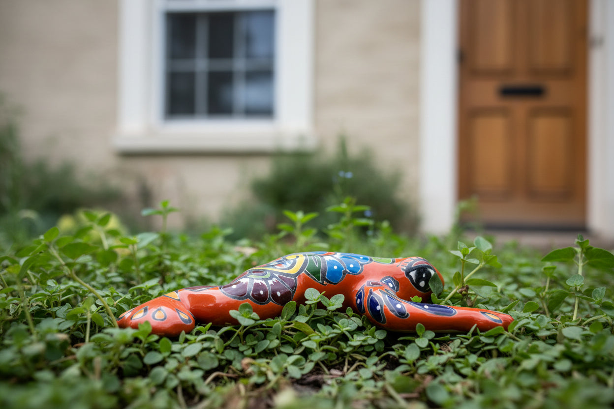 Ceramic talavera style frog 