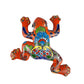 Orange Talavera-Style Frog – Handcrafted Mexican Folk Art Décor