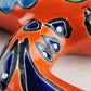 Orange Talavera-Style Frog – Handcrafted Mexican Folk Art Décor