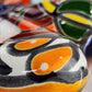 Orange Talavera-Style Frog – Handcrafted Mexican Folk Art Décor