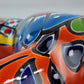 Orange Talavera-Style Frog – Handcrafted Mexican Folk Art Décor
