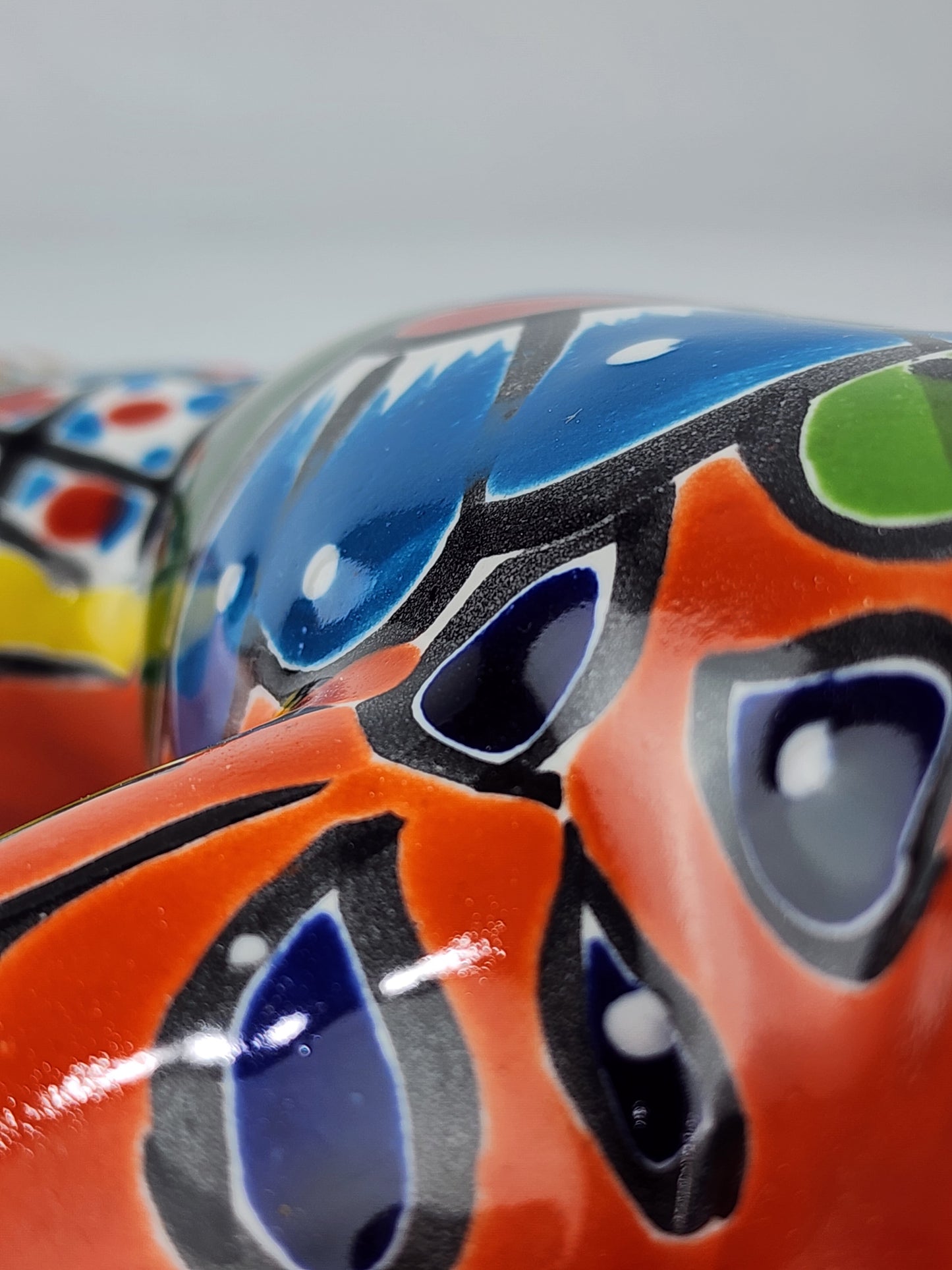 Orange Talavera-Style Frog – Handcrafted Mexican Folk Art Décor