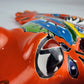 Orange Talavera-Style Frog – Handcrafted Mexican Folk Art Décor