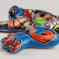 Sky Blue Talavera-Style Frog – Handcrafted Mexican Folk Art Décor