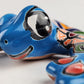 Sky Blue Talavera-Style Frog – Handcrafted Mexican Folk Art Décor