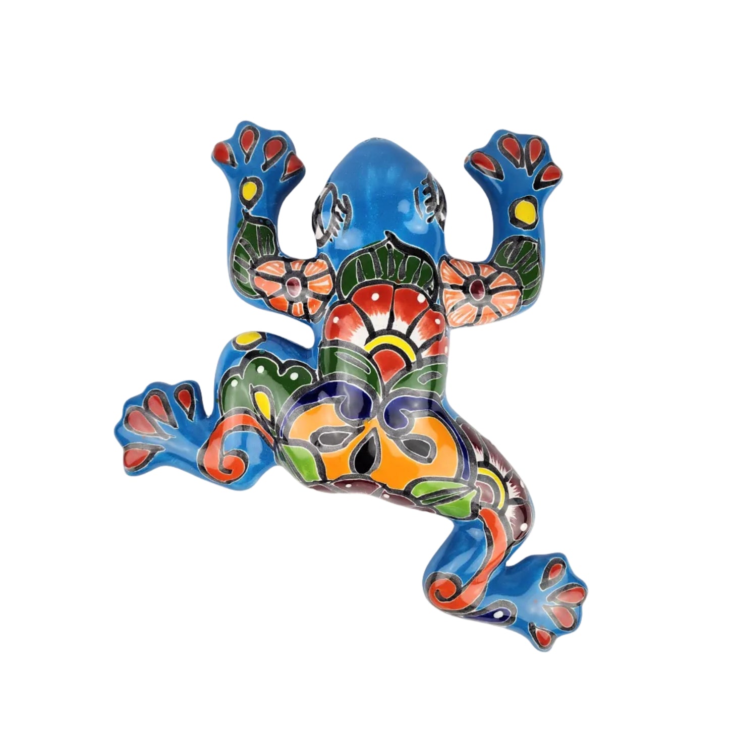 Colorful ceramic frog