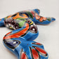 Sky Blue Talavera-Style Frog – Handcrafted Mexican Folk Art Décor