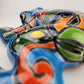 Sky Blue Talavera-Style Frog – Handcrafted Mexican Folk Art Décor