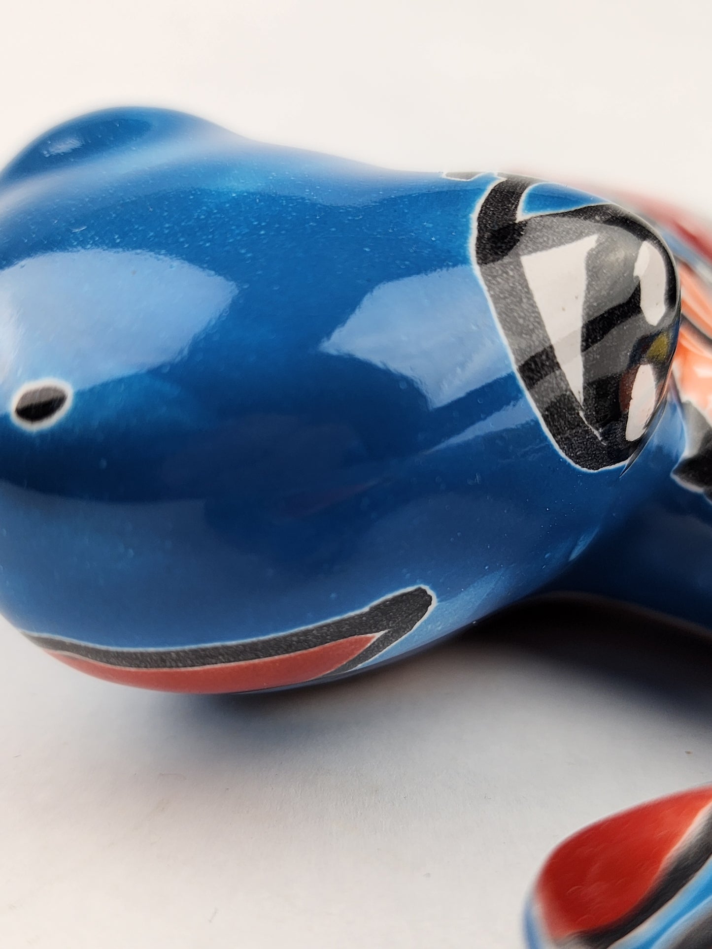 Sky Blue Talavera-Style Frog – Handcrafted Mexican Folk Art Décor