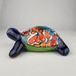 Talavera-Style Ceramic Turtle Figurine 8.5" – Mexican Folk Art Décor