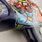 Blue Talavera-Style Ceramic Turtle Figurine 9.5" – Mexican Folk Art Décor