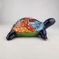 Large Blue Talavera-Style Turtle Figurine 11" – Mexican Ceramic Folk Art