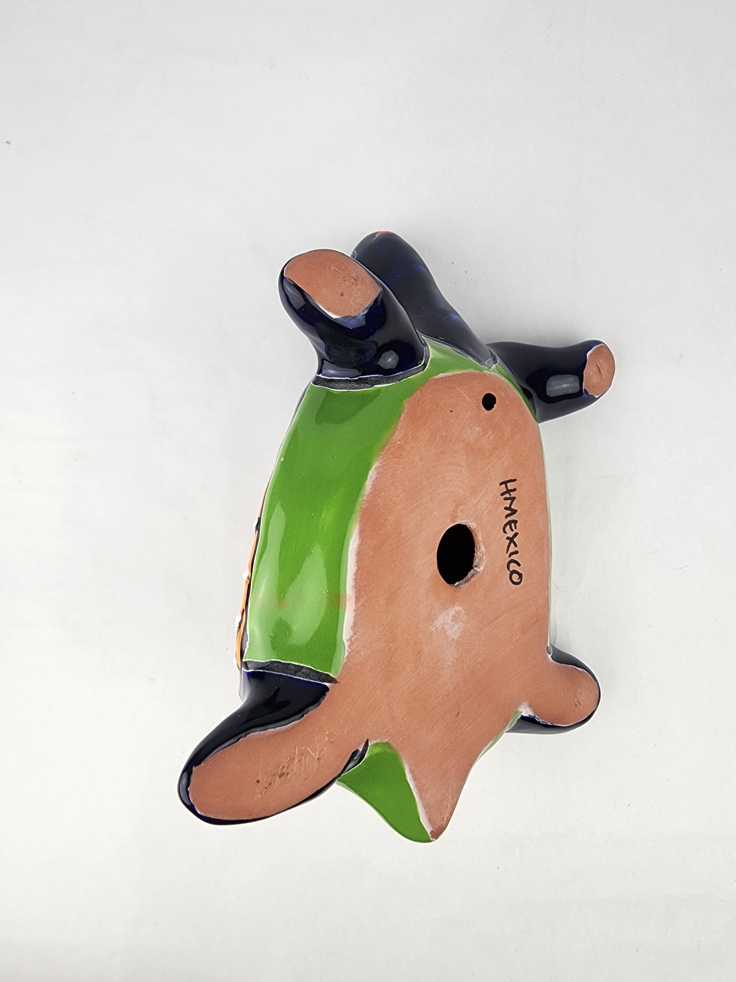 Large Blue Talavera-Style Turtle Figurine 11" – Mexican Ceramic Folk Art