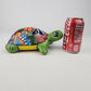 Green Talavera-Style Ceramic Turtle Figurine 8.5" – Mexican Folk Art Décor