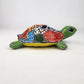 Green Talavera-Style Turtle Figurine 9.5" – Mexican Ceramic Garden Art