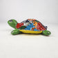Green Talavera-Style Turtle Figurine 9.5" – Mexican Ceramic Garden Art