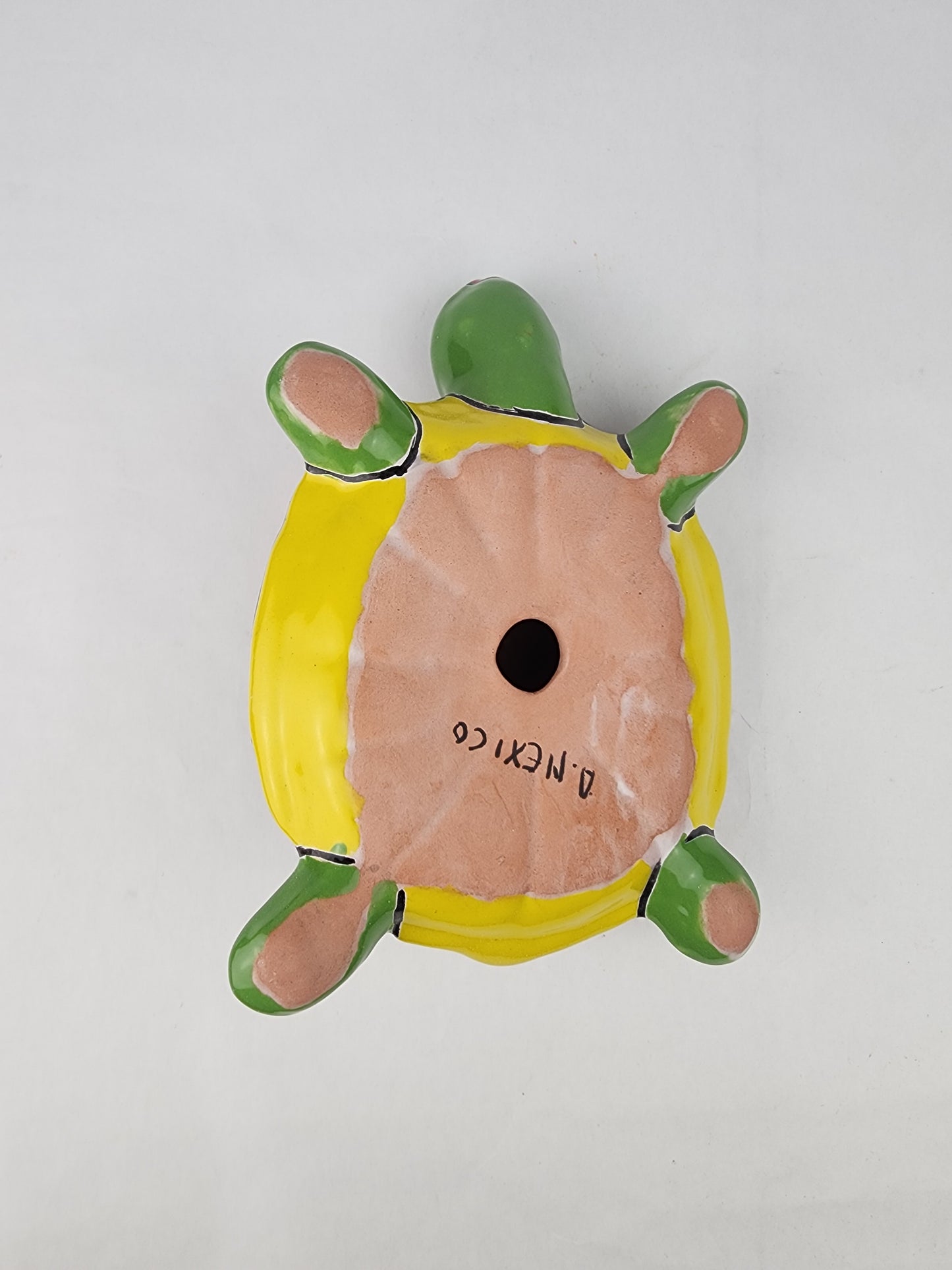 Green Talavera-Style Turtle Figurine 9.5" – Mexican Ceramic Garden Art