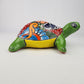 Green Talavera-Style Turtle Figurine 11" – Mexican Ceramic Folk Art