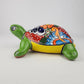Green Talavera-Style Turtle Figurine 11" – Mexican Ceramic Folk Art