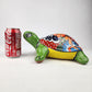 Green Talavera-Style Turtle Figurine 11" – Mexican Ceramic Folk Art