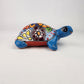 Sky Blue Talavera-Style Turtle Figurine 8.5" – Mexican Ceramic Folk Art