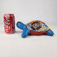 Sky Blue Talavera-Style Turtle Figurine 8.5" – Mexican Ceramic Folk Art