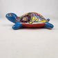 Sky Blue Talavera-Style Turtle Figurine 9.5" – Mexican Ceramic Décor