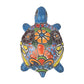 Sky Blue Talavera-Style Turtle Figurine 9.5" – Mexican Ceramic Décor