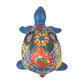 Sky Blue Talavera-Style Turtle Figurine 11" – Mexican Ceramic Garden Accent